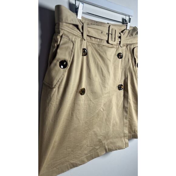 Spartina 449 Women’s Size 16 Danelle Twill Khaki Belted Button Details Skort EUC - Picture 8 of 15